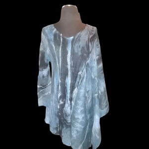 Krimson Klover Blue and Gray Sweater